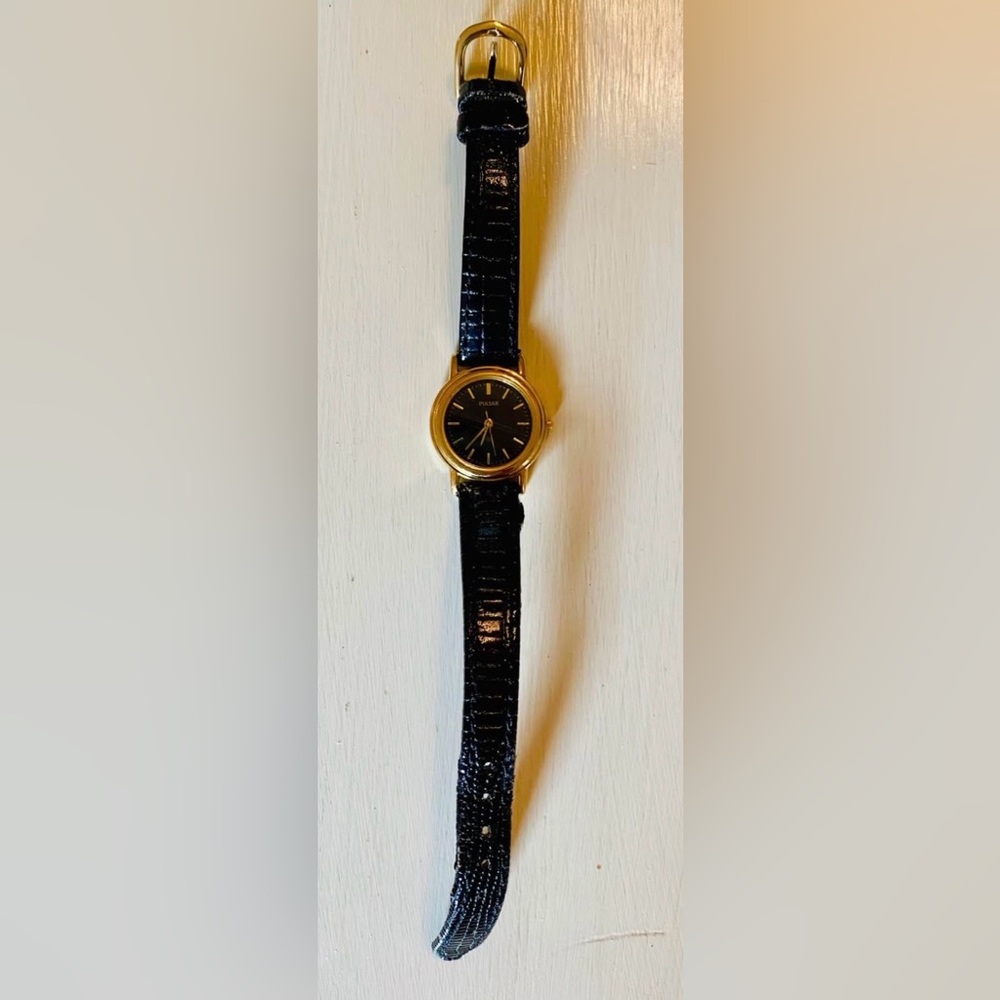 Pulsar Black and Gold Watch - FedEx engraved